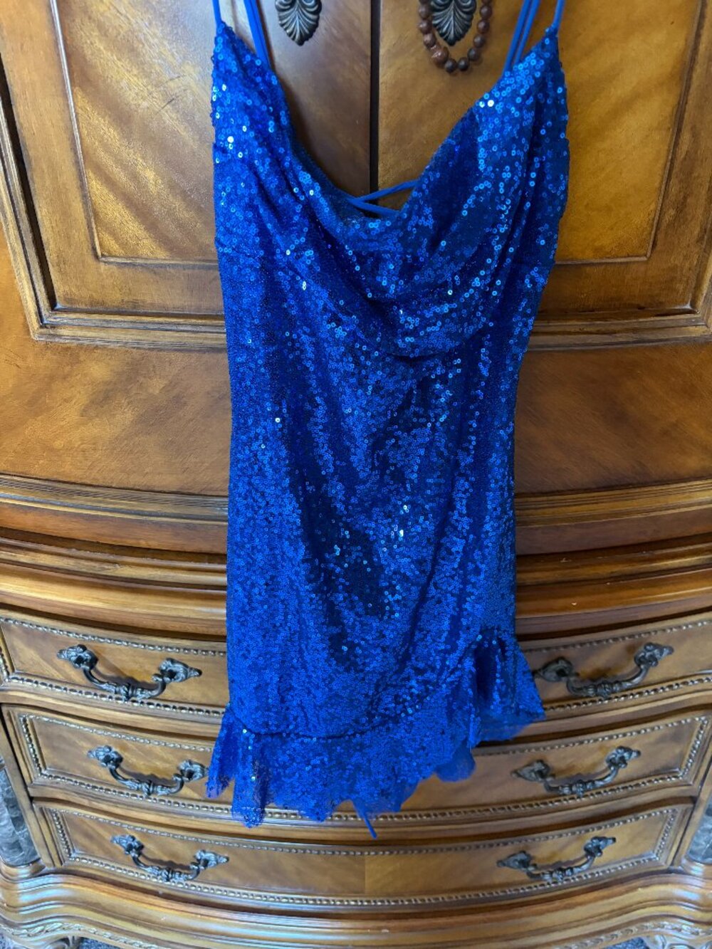 Lucy in the Sky Blue Sequin dress, Size Small